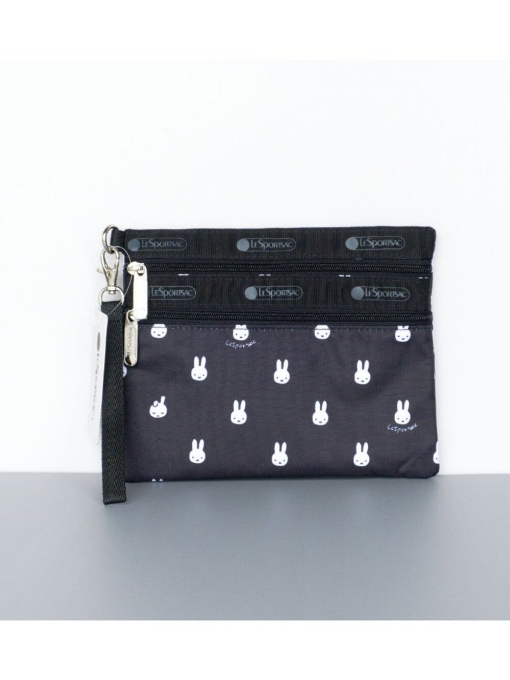 LeSportsac x Miffy 2 Zipper Wristlet Pouch NWT